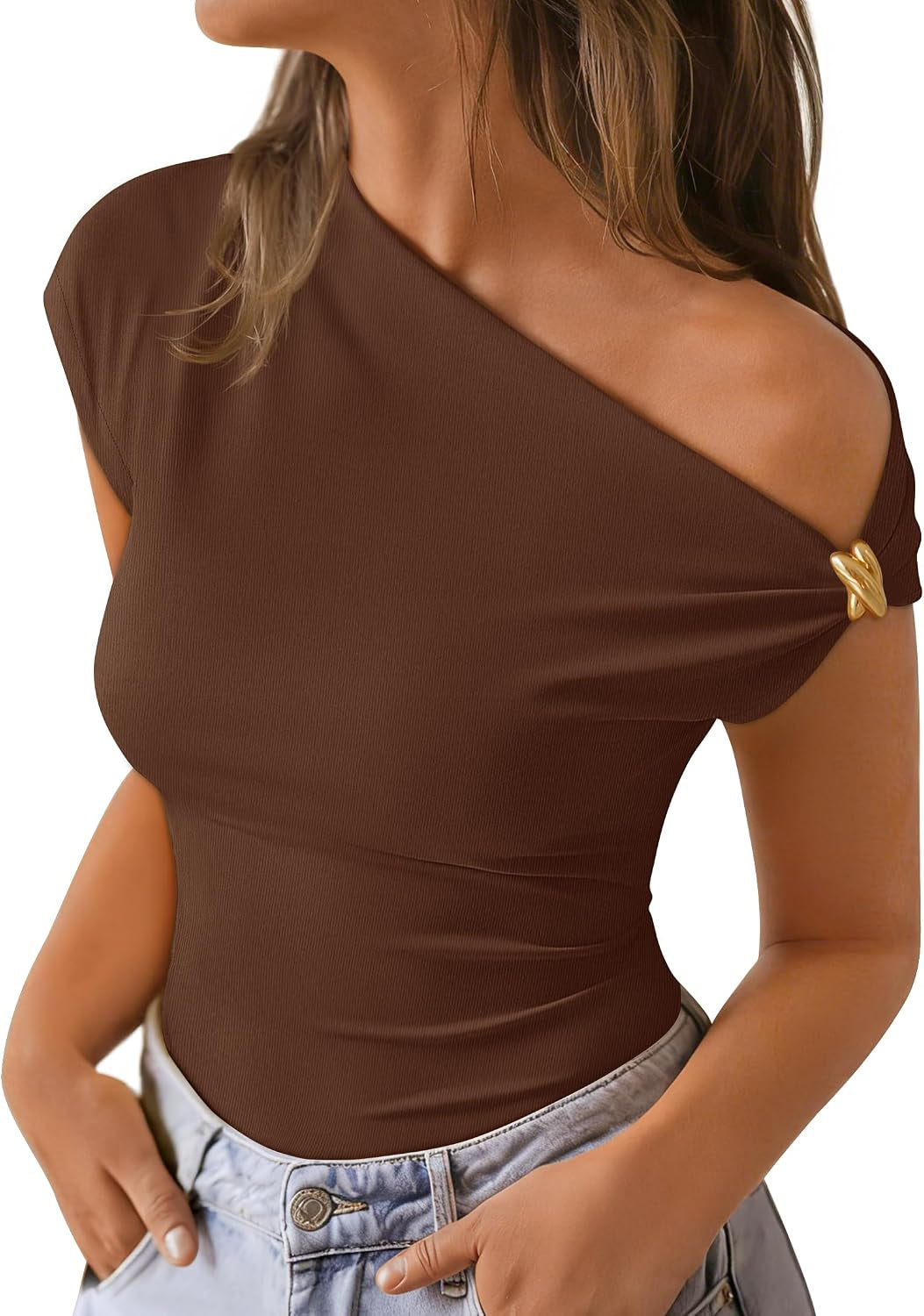 Women's Off Shoulder Ruched Top