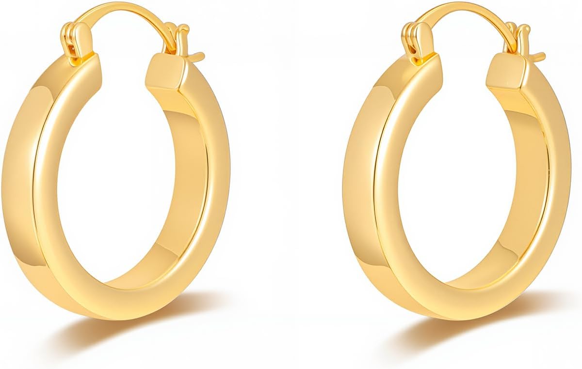 Milan Chiva 14K Gold Plated Small Huggie Dangle Earrings