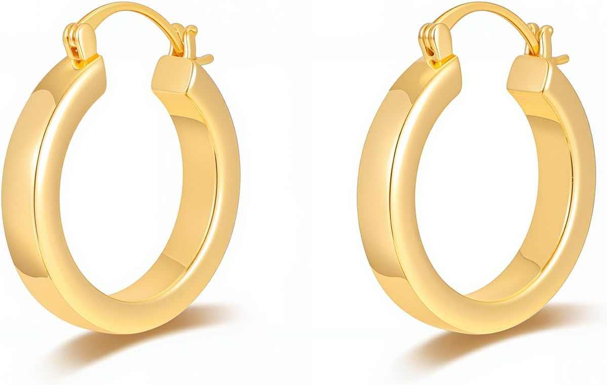 Milan Chiva 14K Gold Plated Small Huggie Dangle Earrings