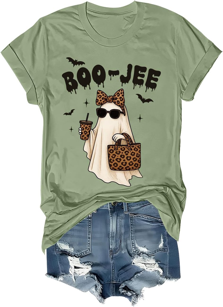 Boojee Ghost Graphic Spooky Season Halloween Shirt