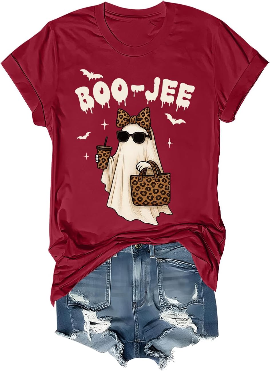 Boojee Ghost Graphic Spooky Season Halloween Shirt