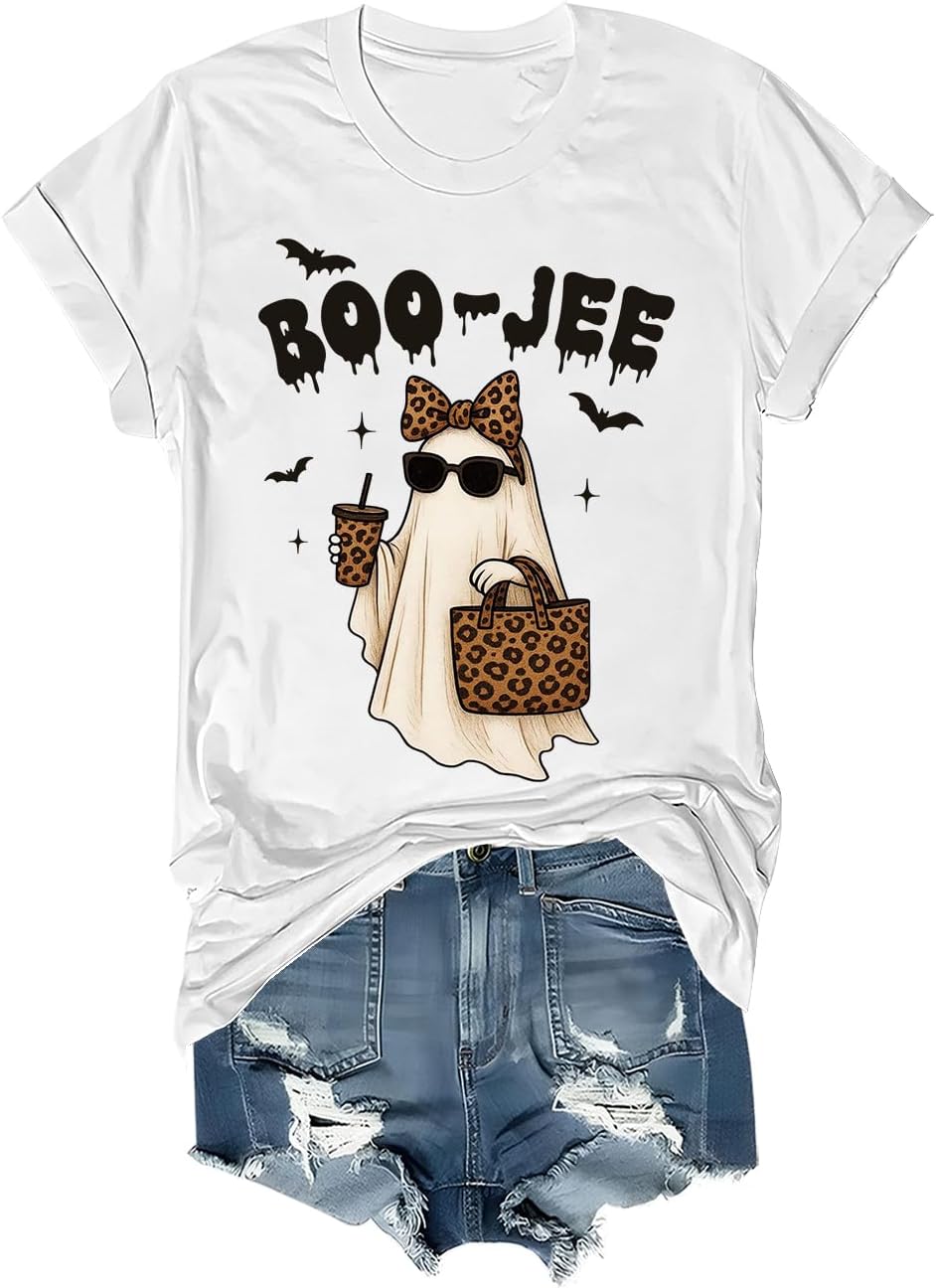 Boojee Ghost Graphic Spooky Season Halloween Shirt