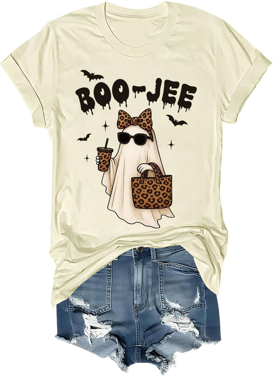 Boojee Ghost Graphic Spooky Season Halloween Shirt