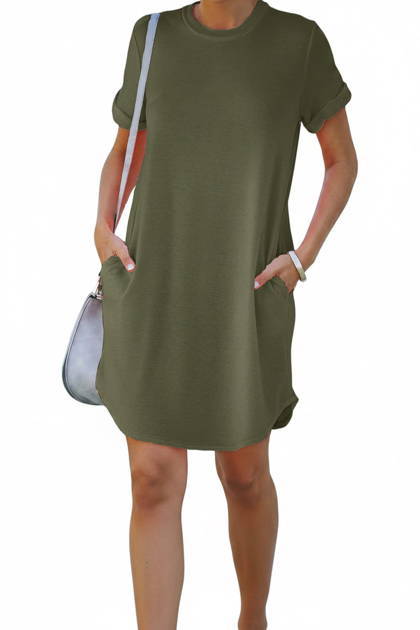 Women's Casual T-Shirt Dress with Pockets