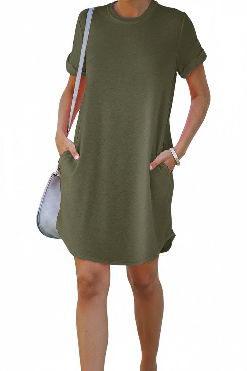 Women's Casual T-Shirt Dress with Pockets