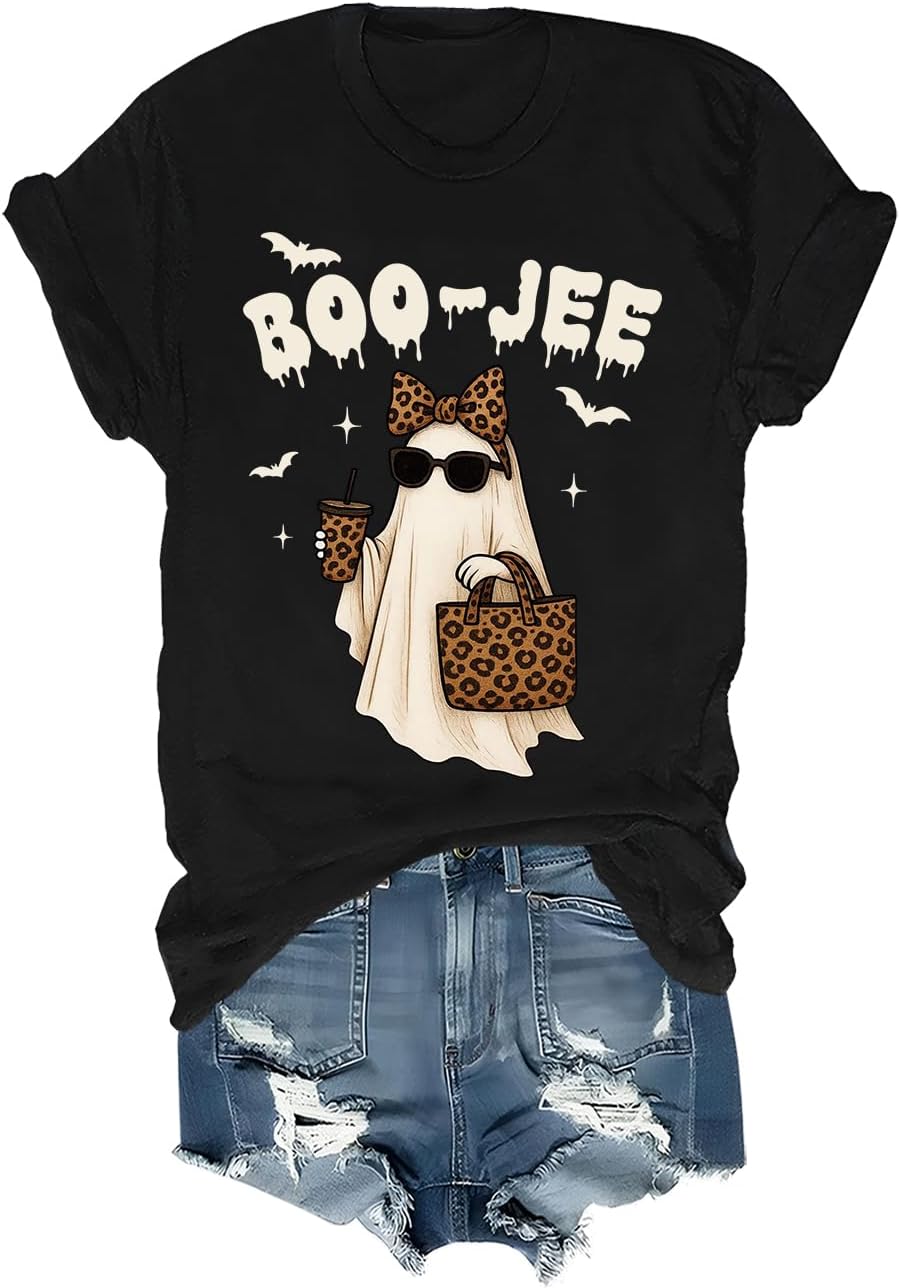 Boojee Ghost Graphic Spooky Season Halloween Shirt