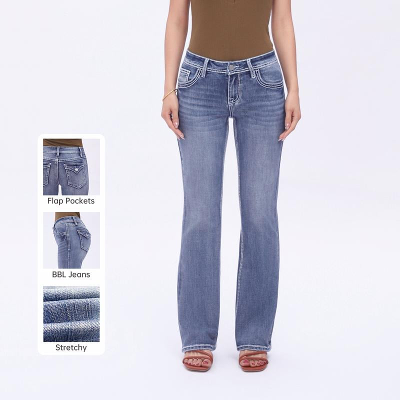 Bluemoment Bucklina Bootcut Low Rise Jeans