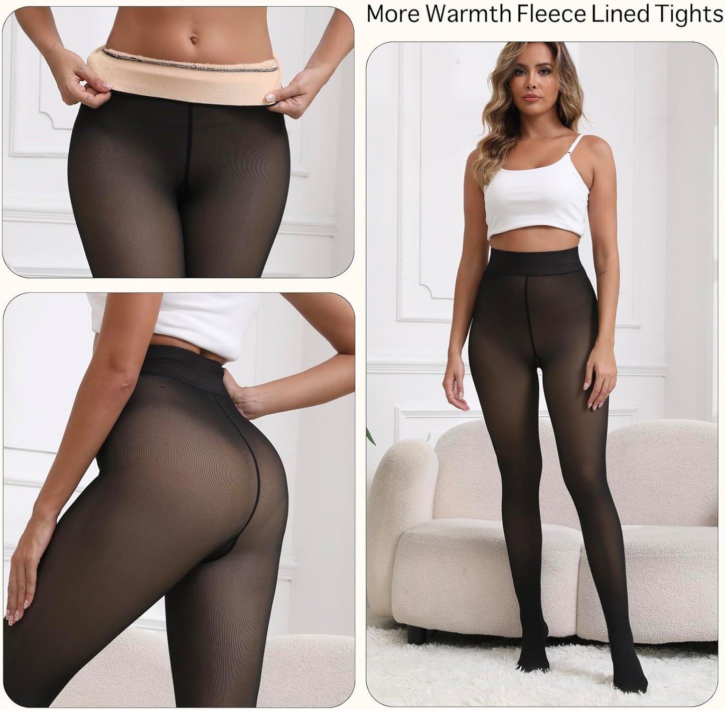 Elevate Your Winter Wardrobe with 2025 One-Seam Fleece Lined Tights - Stylish, Warm, and Comfortable High Waist Thermal Leggings for Women