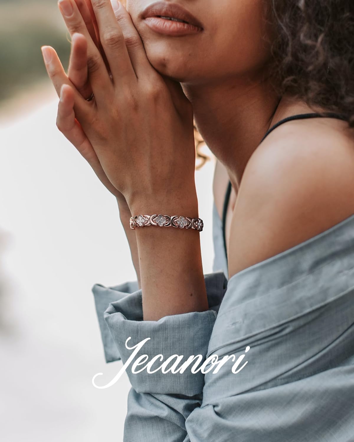 Jecanori Copper Bracelets for Women, Pure Copper Magnetic Bracelet with 3500 Gauss Effective Magnets
