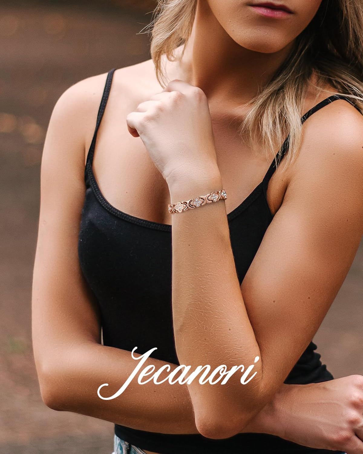 Jecanori Copper Bracelets for Women, Pure Copper Magnetic Bracelet with 3500 Gauss Effective Magnets