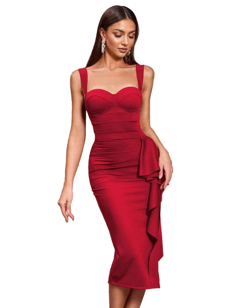 Women's Shapewear Cocktail Dress with Built-In Bra Support - Cyndora