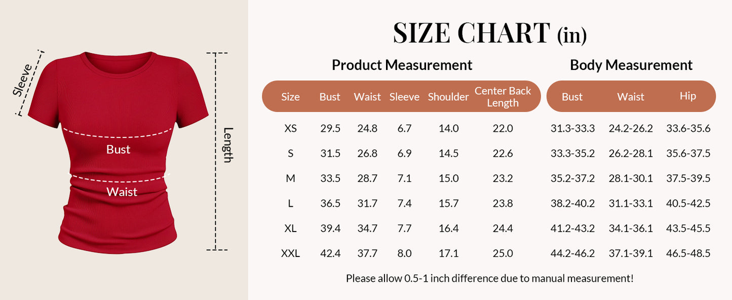 Women's Ribbed Knit Crew Neck T-Shirt