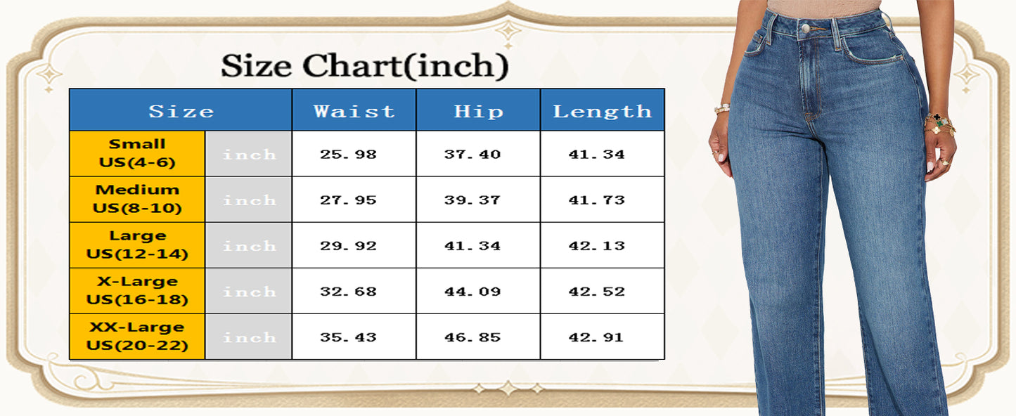 Women's Straight Leg High Waisted Jeans for Women