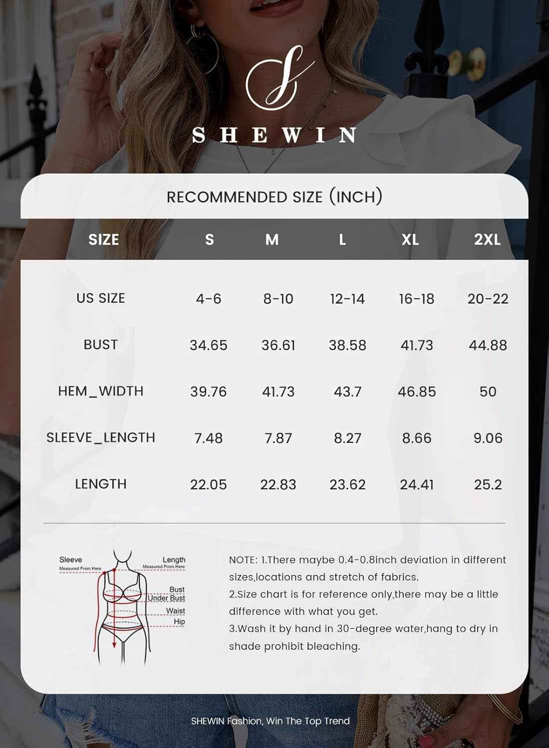 Women's Casual Slim Fit Ruffle Short Sleeve Top