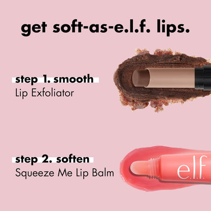 E.L.F. Squeeze Me Lip Balm - Hydrating Lip Balm with Sheer Color Tint, Infused with Hyaluronic Acid, Vegan & Cruelty-Free for Nourished Lips