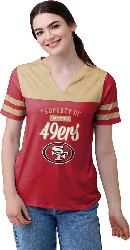 Womens NFL Team Logo V-Neck Shirt