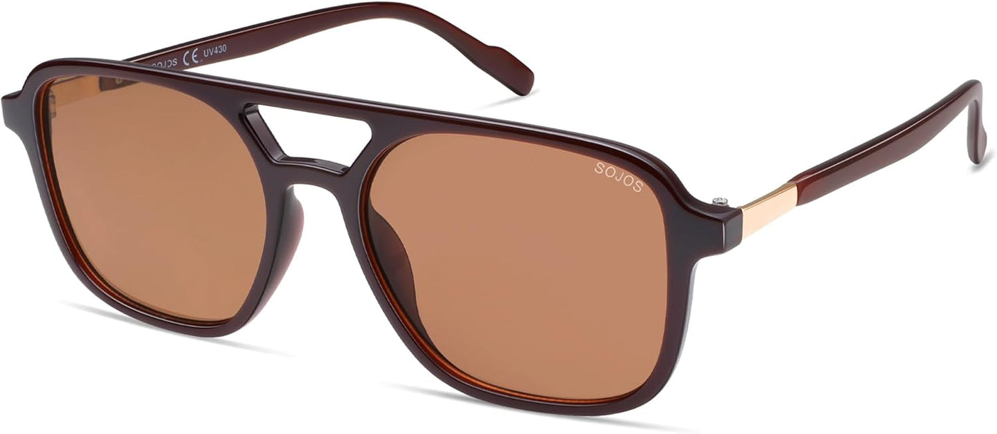 SOJOS Retro Aviator Sunglasses