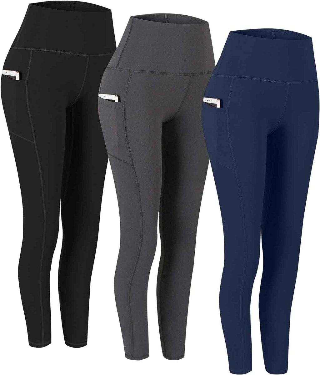 Fengbay 2 Pack High Waist Yoga Pants with Pockets - Tummy Control Workout Leggings for Women