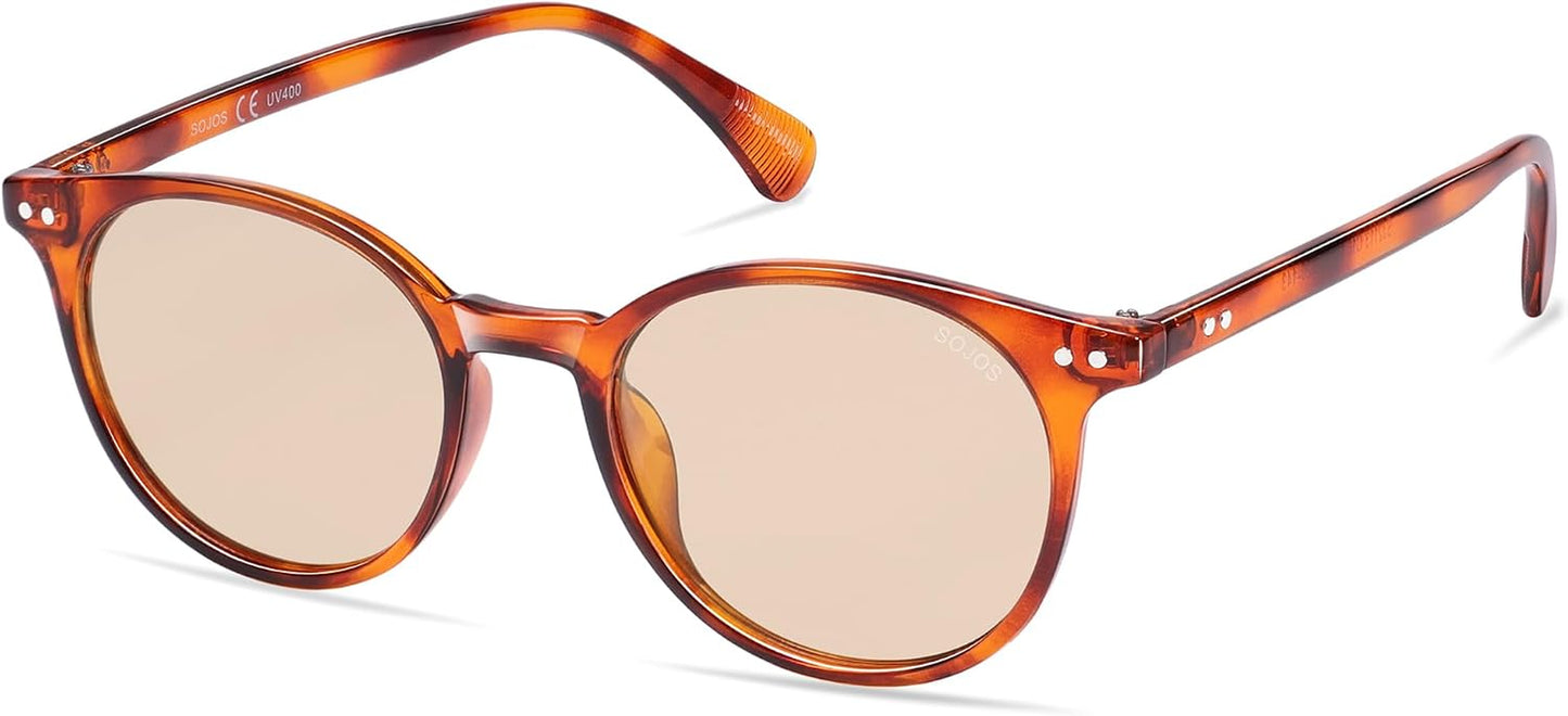 SOJOS Small Round Polarized Sunglasses for Women & Men
