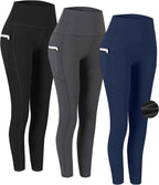 Fengbay 2 Pack High Waist Yoga Pants with Pockets - Tummy Control Workout Leggings for Women