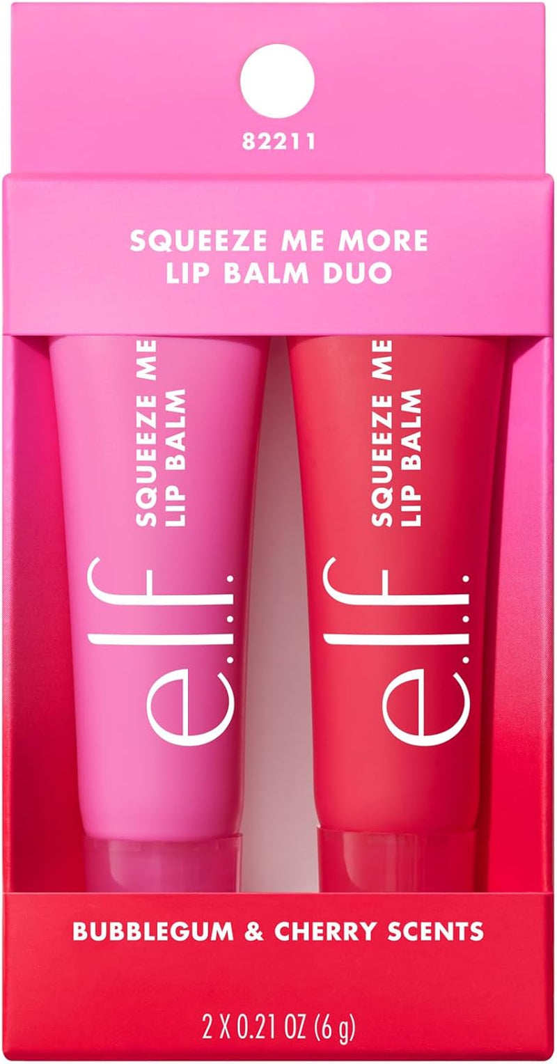 E.L.F. Squeeze Me Lip Balm - Hydrating Lip Balm with Sheer Color Tint, Infused with Hyaluronic Acid, Vegan & Cruelty-Free for Nourished Lips