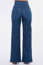 Olivia Wide Leg Jean in Dark Blue - Cyndora