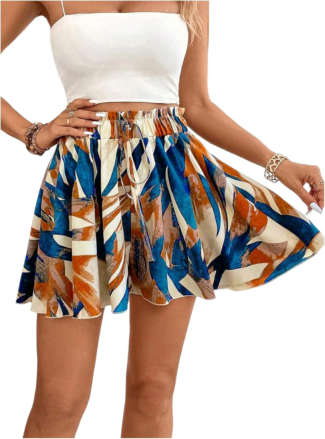 Women's Flowy High Waisted Summer Casual Dressy Shorts 