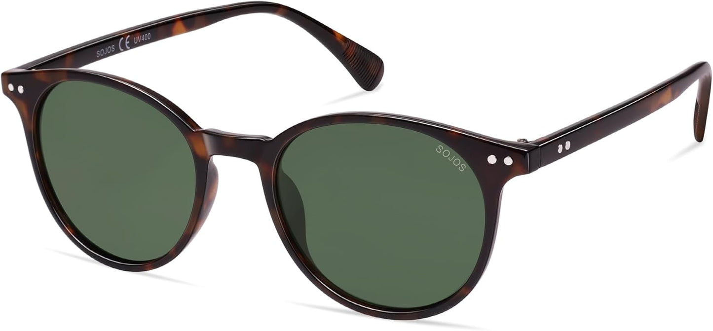 Small round Classic Polarized Sunglasses for Women Men Vintage Style UV400 Lens