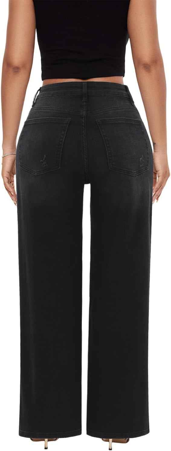 ONESO Mid-Low Rise Baggy Wide Leg Jeans for Women