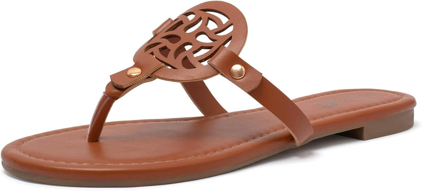 Flat Comfortable Dressy Thong Sandals for Women