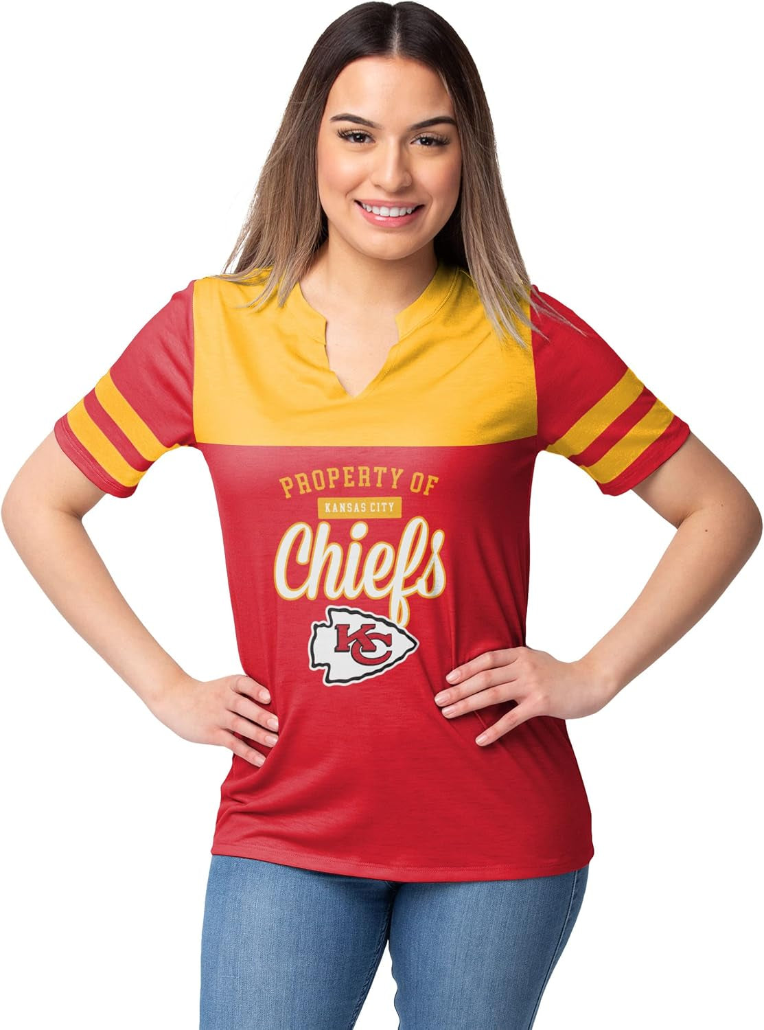 Womens NFL Team Logo V-Neck Shirt