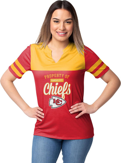Womens NFL Team Logo V-Neck Shirt