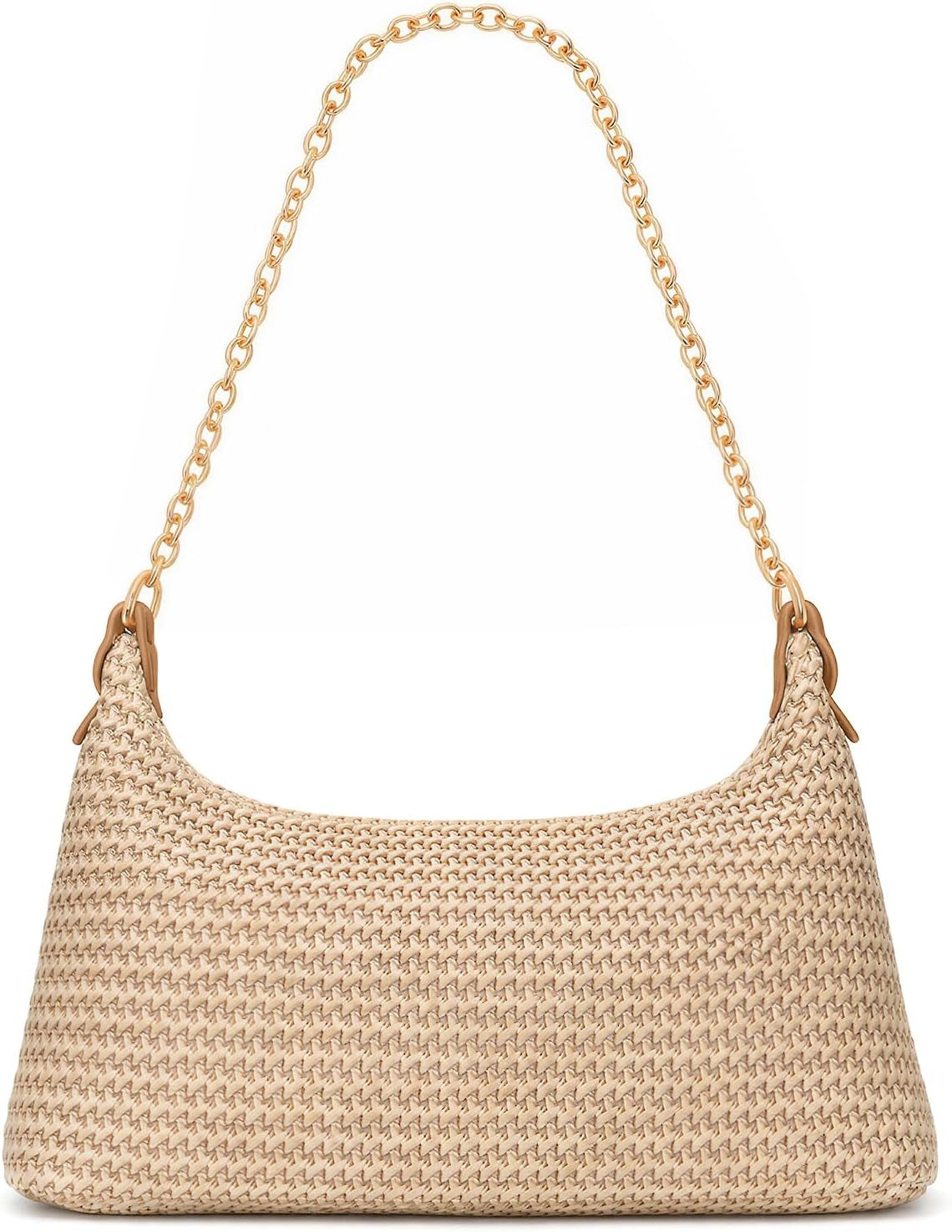 Stylish Crochet Straw Boho Shoulder Beach Bag for Effortless Summer Vibes