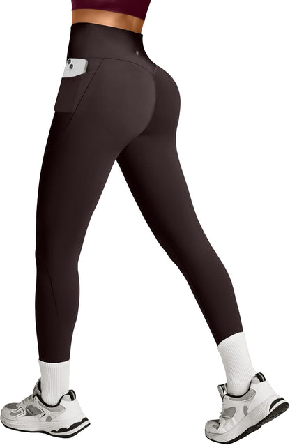 Elevate Your Workout with Heathyoga Scrunch Butt Lifting Leggings - Tummy Control, No Front Seam, and Convenient Pockets!
