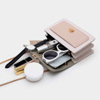 Women's Leather Crossbody Bag Stylish Medium Color-Block Designer Purse for Everyday Use