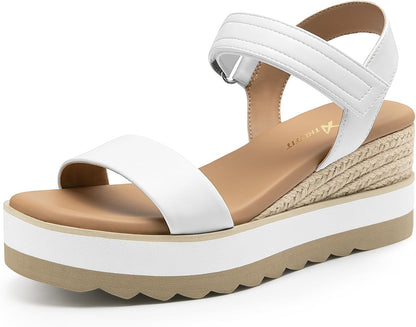 Athlefit Espadrille Wedge Sandals for Women