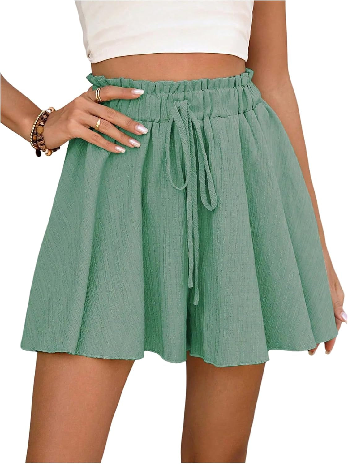 Women's Flowy High Waisted Summer Casual Dressy Shorts 