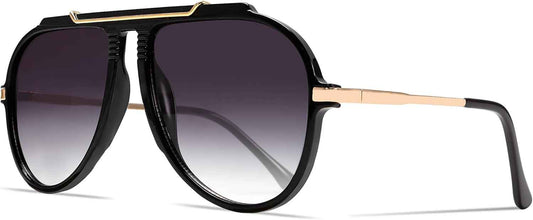 Oversized Retro Aviator Sunglasses for Women