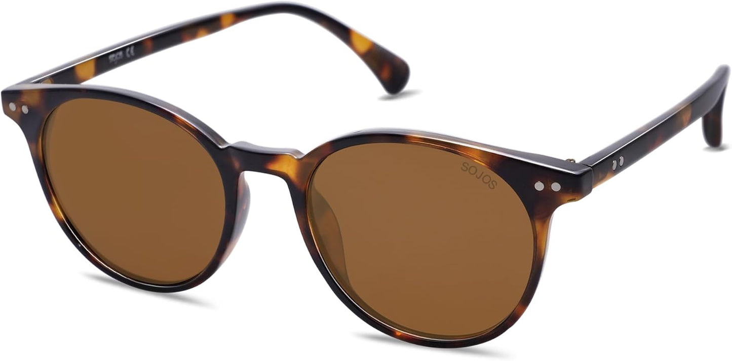 Small round Classic Polarized Sunglasses for Women Men Vintage Style UV400 Lens