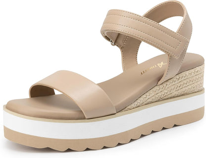 Athlefit Espadrille Wedge Sandals for Women
