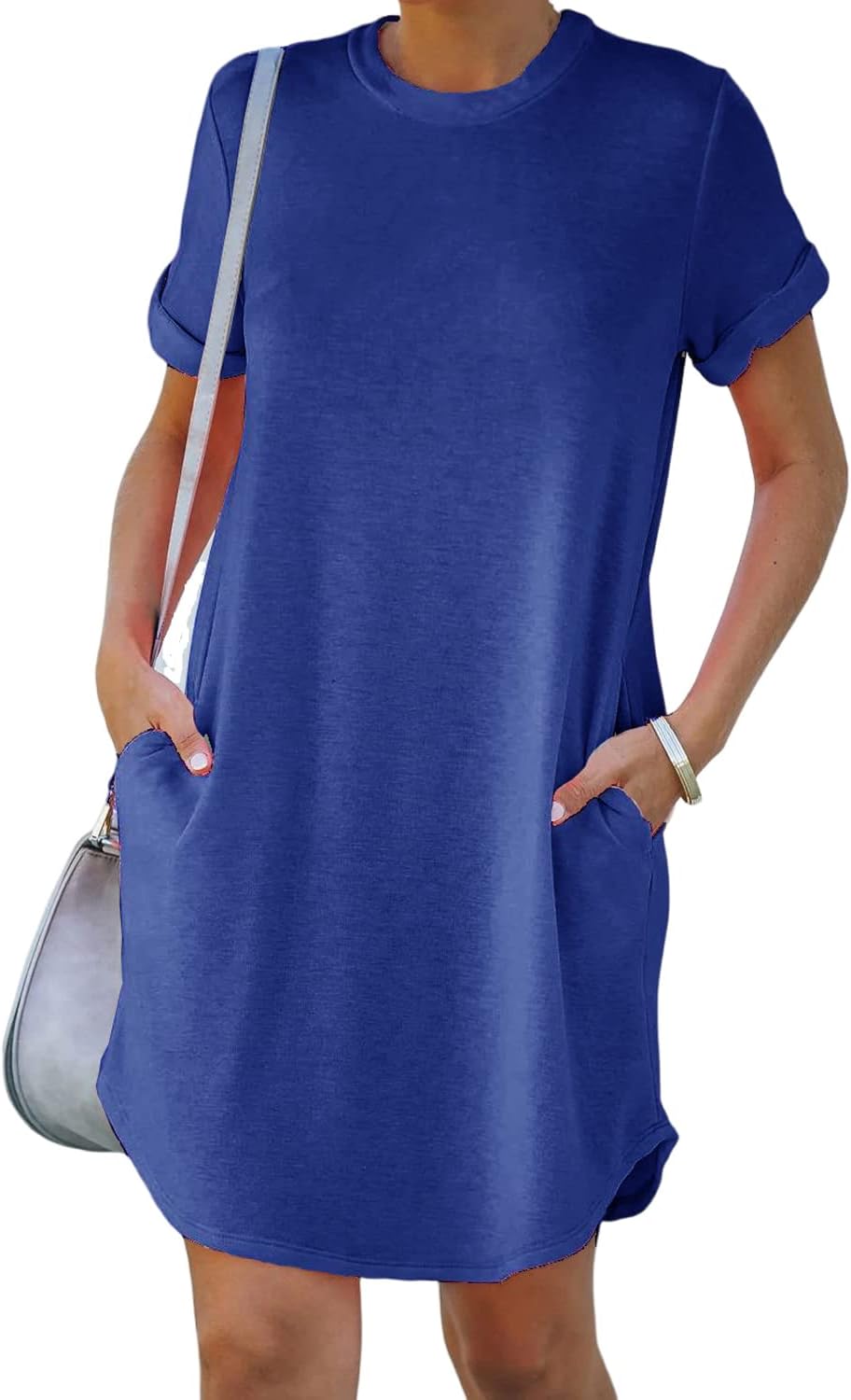 Women's Casual T-Shirt Dress with Pockets
