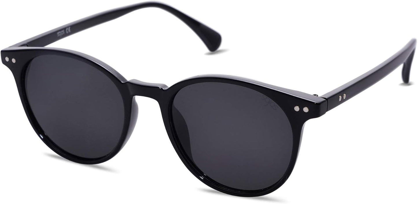 Small round Classic Polarized Sunglasses for Women Men Vintage Style UV400 Lens
