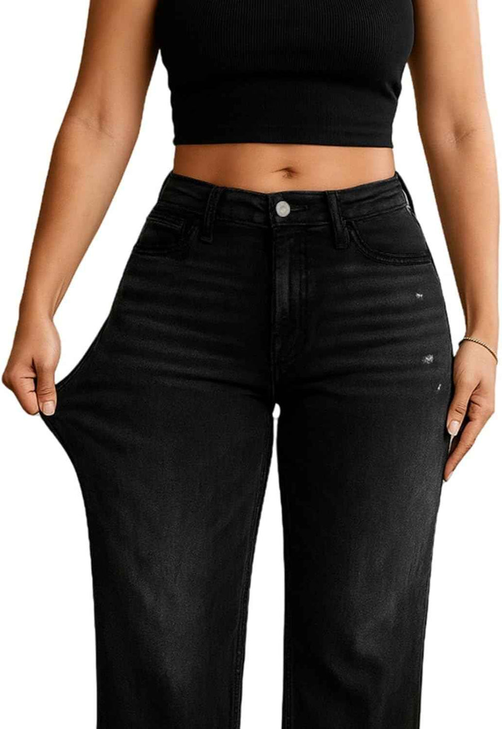 ONESO Mid-Low Rise Baggy Wide Leg Jeans for Women