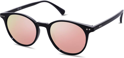 Small round Classic Polarized Sunglasses for Women Men Vintage Style UV400 Lens