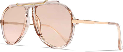 Oversized Retro Aviator Sunglasses for Women