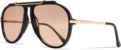 Oversized Retro Aviator Sunglasses for Women