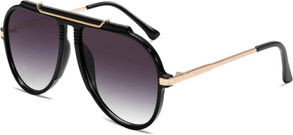 Oversized Retro Aviator Sunglasses for Women