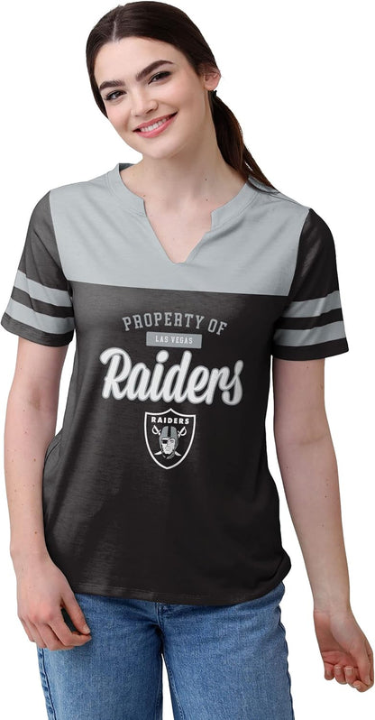 Womens NFL Team Logo V-Neck Shirt