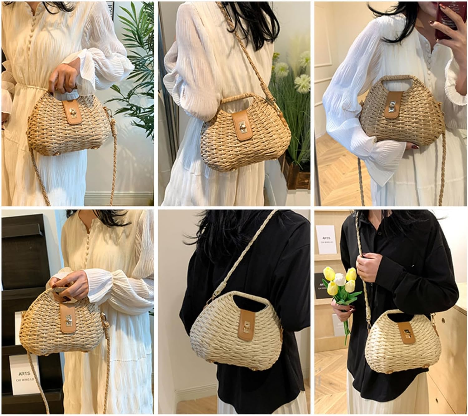 Chic Handmade Straw Woven Beach Clutch - Perfect Summer Accessory for Women