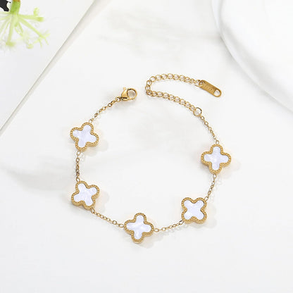 Enchanting TICVRSS Lucky Clover Jewelry Set: 18K Gold Plated Bracelet, Necklace, and Earrings for Women - Perfect Gift for Any Occasion